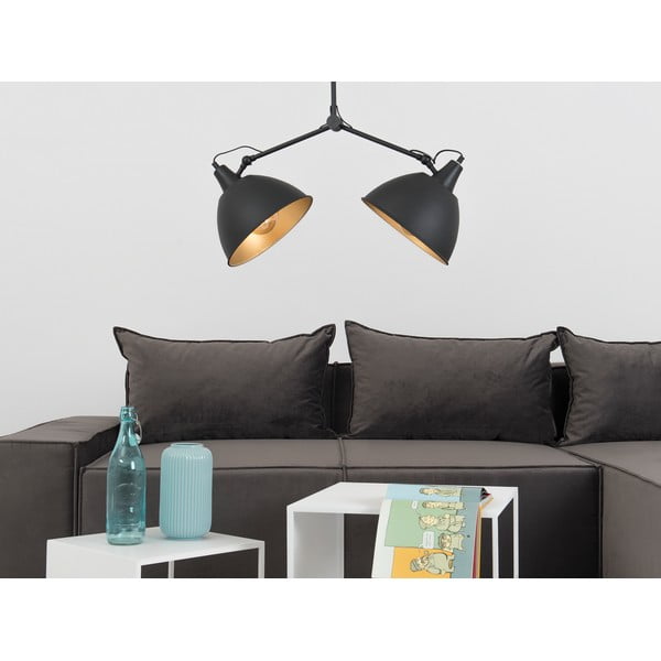 Lustră neagră/aurie cu abajur metalic 104x104 cm Coben - CustomForm-image-4