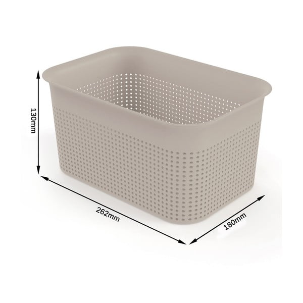 Coș de depozitare bej din plastic reciclat Brisen - Rotho-image-4