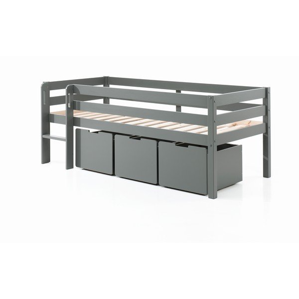 Sertare pentru sub pat de copii  gri 3 buc. Pino – Vipack-image-1