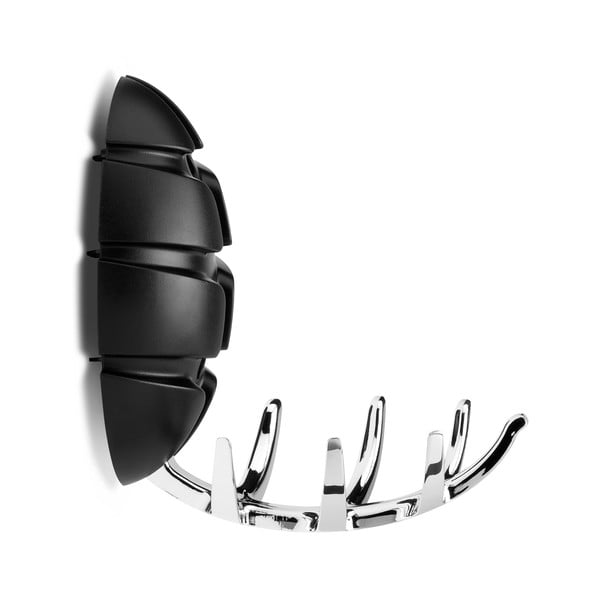 Cârlig negru/argintiu lucios de montat pe perete din plastic Bug – Spinder Design-image-2