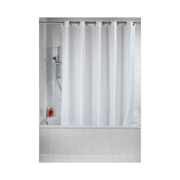 Perdea duș cu suprafață anti-mucegai Wenko Comfort Flex, 180 x 200 cm, alb-image-1