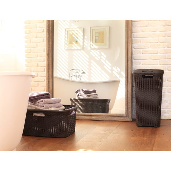 Coș de rufe Curver Hamper, 60 l, maro-image-1