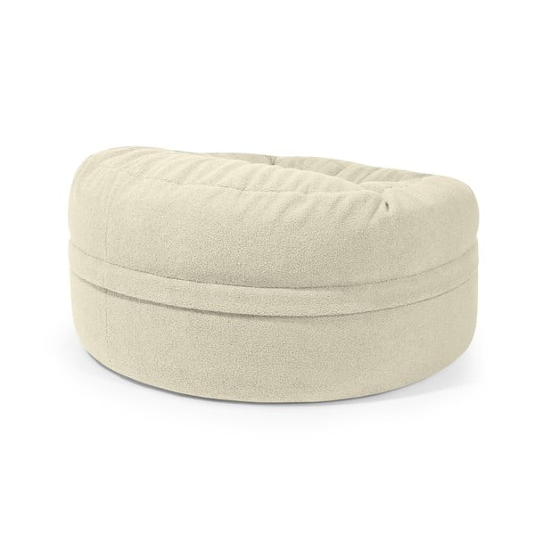 Fotoliu bean bag gri deschis cu tapițerie din țesătură bouclé Roll 105 – SLOWDOWN-image-3