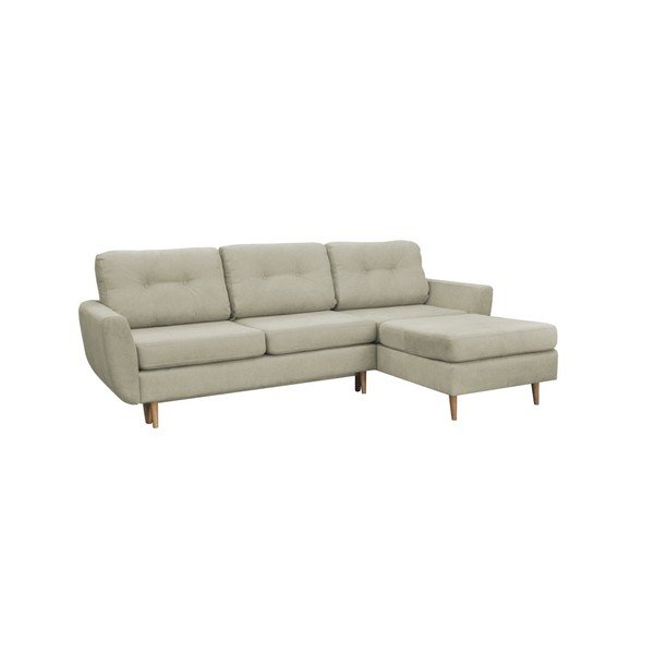 Canapea extensibilă cu picioare de culoare deschisă Mazzini Sofas Tulipe, pe dreapta, crem-image-1