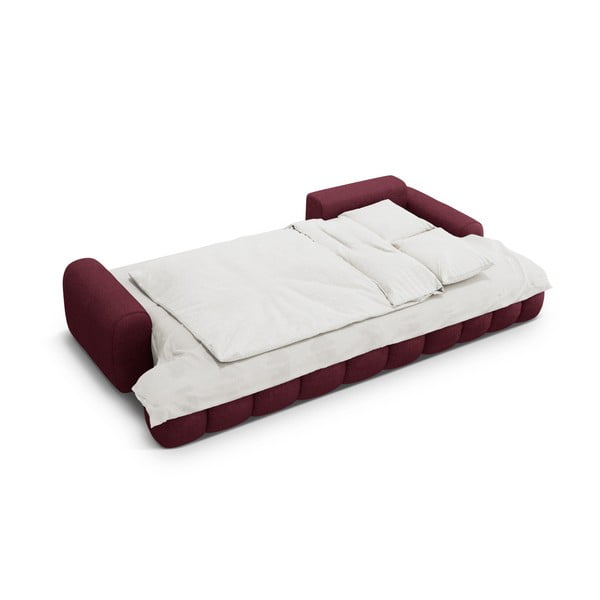 Colțar burgundy extensibil/cu spațiu de depozitare (cu colț pe partea dreaptă/cu șezlong) Linz – Cosmopolitan Design-image-4