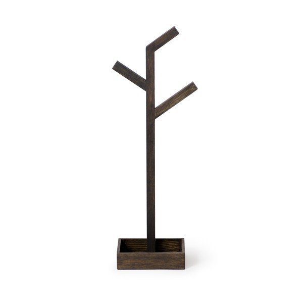 Suport din lemn de stejar pentru prosoape Wireworks Mezza Dark Branch-image-3