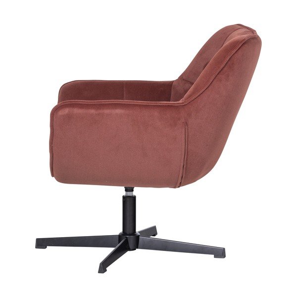 Fotoliu teracotă pivotant cu tapițerie din catifea Wibo – WOOOD-image-3