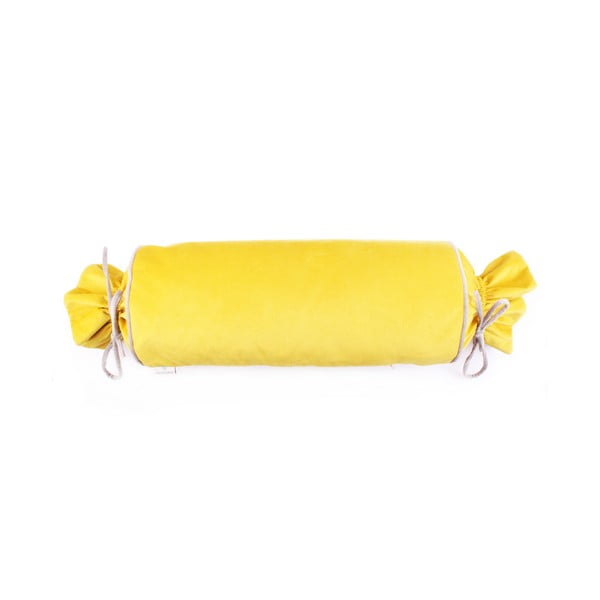 Față de pernă WeLoveBeds Sunny Candy, ⌀ 20 x 58 cm, galbenă
