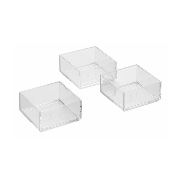 Set 3 cutii depozitare InterDesign Clarity Stacker-image-2