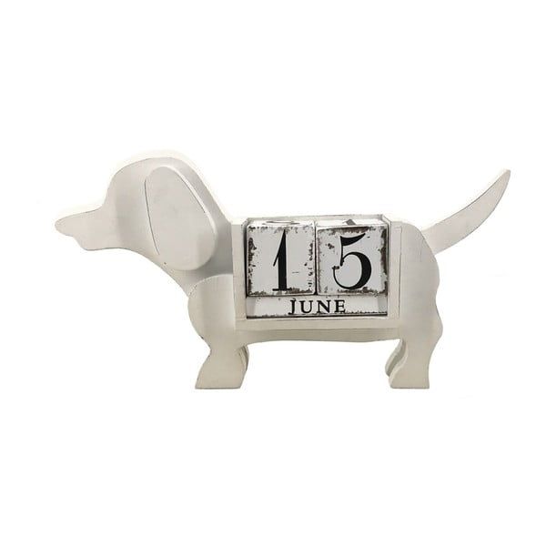 Calendar în formă de câine Moycor Gales, alb