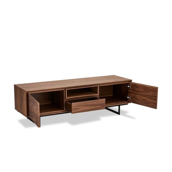 Masă TV în decor din lemn de nuc Furnhouse Tokyo, maro-image-3