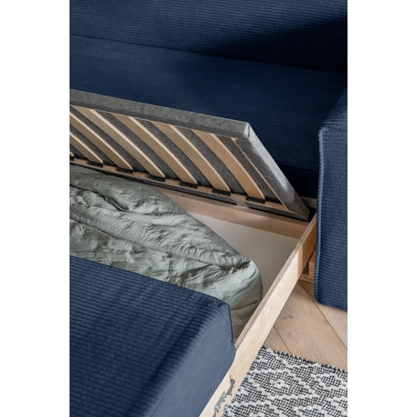 Canapea albastru-închis extensibilă 168 cm Lucky Lucy – Miuform-image-4