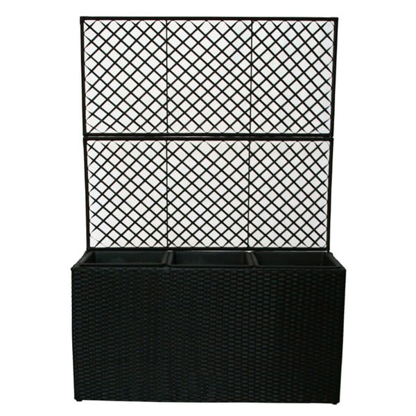 Ghiveci de grădină negru Wall -  Bonami Essentials -image-1