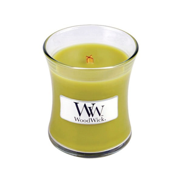 Lumânare parfumată WoodWick, cu aromă de pere, 85g, 20 ore