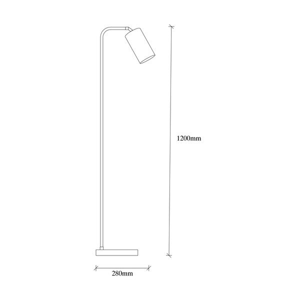 Lampadar negru/auriu cu abajur din metal (înălțime 120 cm) Emek – Opviq lights-image-3