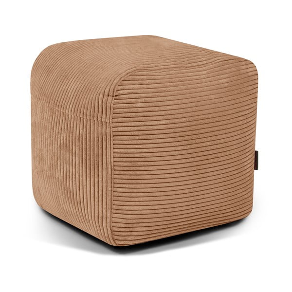 Fotoliu bean bag maro cu tapițerie din catifea reiată Plus 50 Lounge – SLOWDOWN