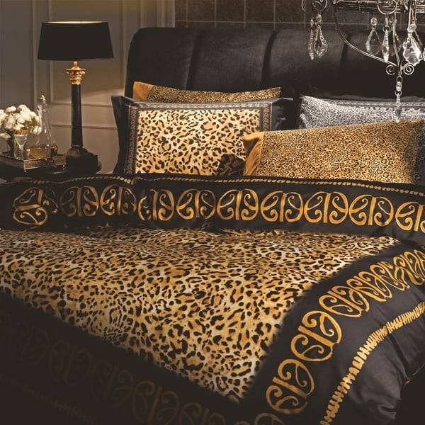 Lenjerie de pat Pierre Cardin Gold cu cearșaf, 200x220 cm