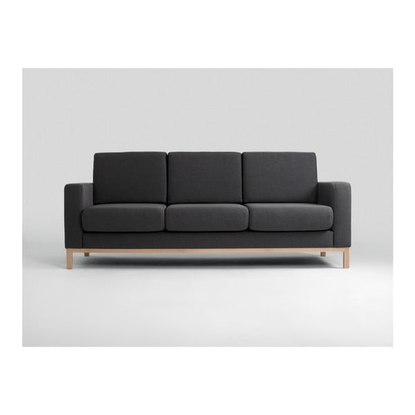 Canapea extensibilă 3 locuri Custom Form Scandic, gri antracit-image-1