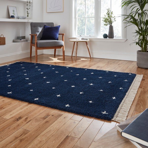 Covor Think Rugs Boho Dots, 160 x 220 cm, albastru-image-2