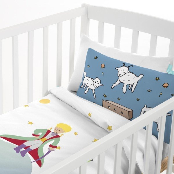 Husă pilotă și pernă din bumbac pentru copii Mr. Fox Le Petit Prince, 100 x 120 cm-image-1