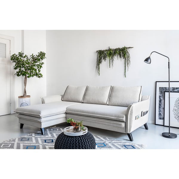 Colțar extensibil cu șezlong pe partea stângă Miuform Charming Charlie, bej deschis-image-4