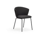 Set de scaune de sufragerie negru 2 buc. tapițat Add – Teulat
