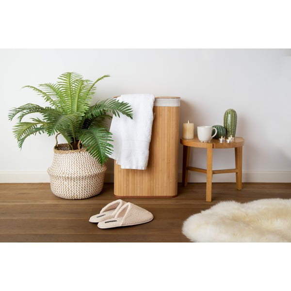 Coș de rufe în culoare naturală din bambus 78 l Bamboo – Compactor-image-3