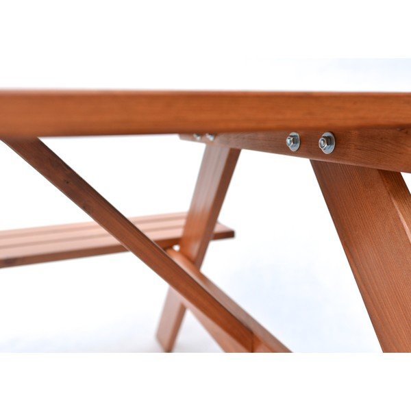 Set de dining pentru grădină maro închis din lemn pentru 4 persoane Piknic – Rojaplast-image-3