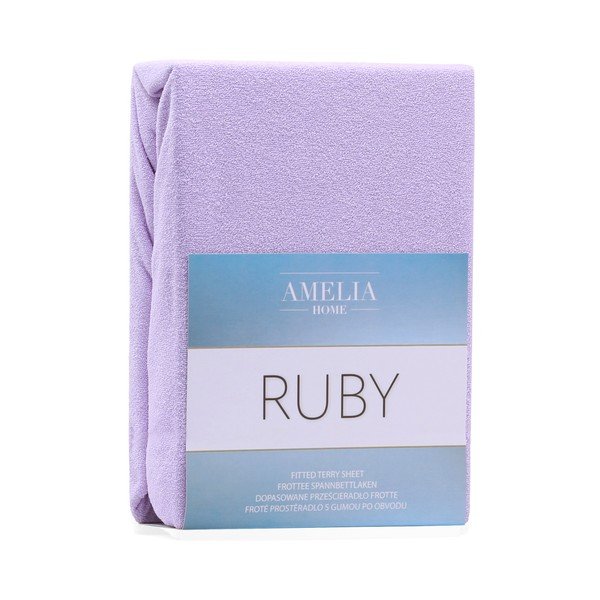 Cearșaf elastic pentru pat dublu AmeliaHome Ruby Siesta, 180-200 x 200 cm, violet-image-1