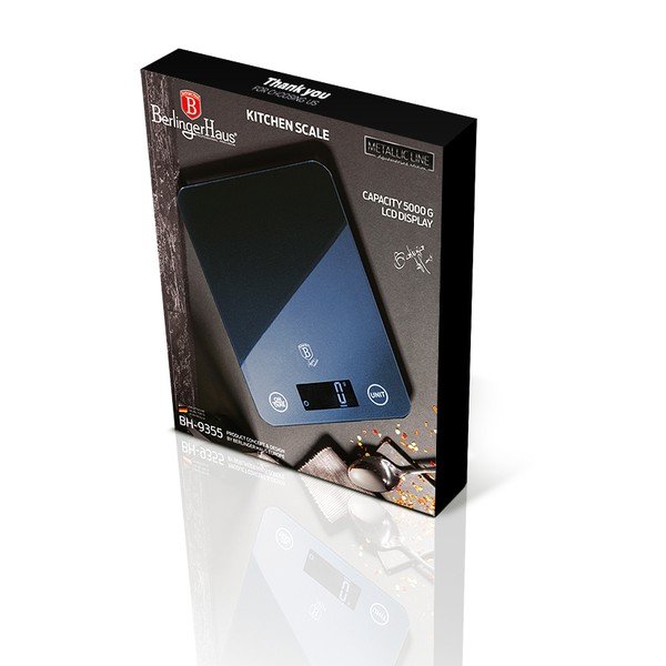 Cântar de bucătărie Aquamarine Metallic Line - BerlingerHaus-image-3