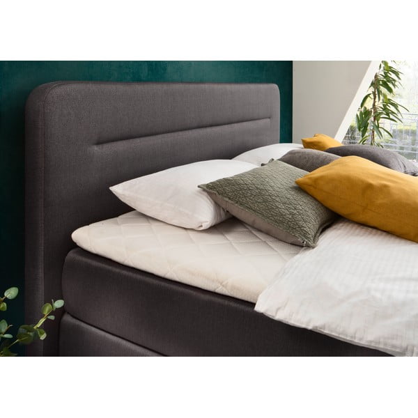 Pat boxspring gri antracit 180x200 cm Massello – Meise Möbel-image-2