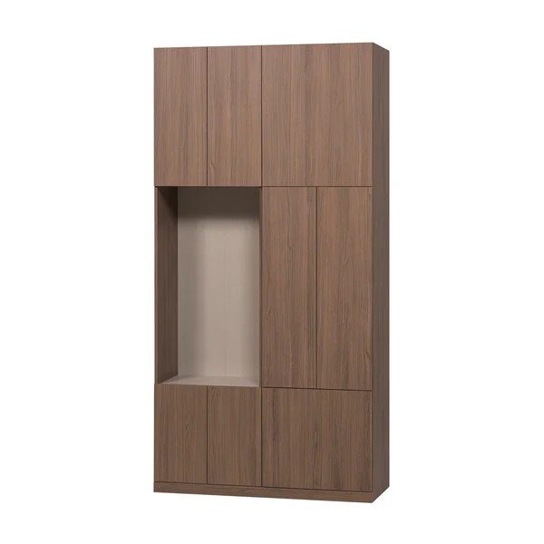 Dulap modular în culoare naturală închisă 108x215 cm Build – WOOOD-image-3