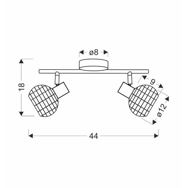 Plafonieră neagră-crem cu abajur din metal-cu abajur din ratan ø 12 cm Tajga – Candellux Lighting-image-3
