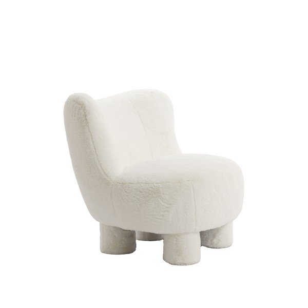 Fotoliu crem cu tapițerie din țesătură bouclé Kamovu – Light & Living