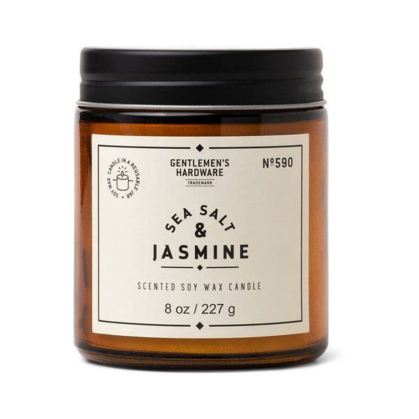 Lumânare parfumată din ceară de soia timp de ardere 48 h Sea Salt & Jasmine – Gentlemen's Hardware