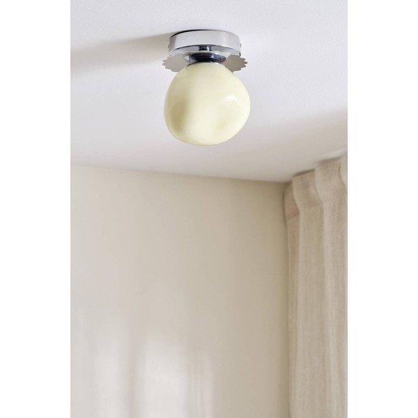Plafonieră crem/argintiu-lucios din sticlă opal ø 12 cm Bon – Jotex-image-3