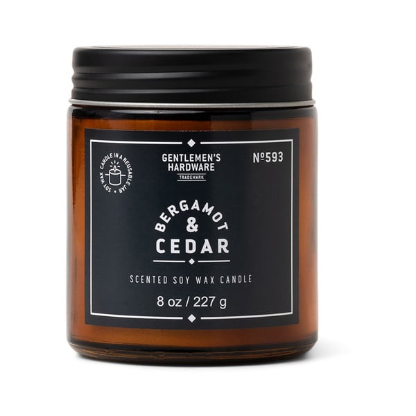 Lumânare parfumată din ceară de soia timp de ardere 48 h Bergamot & Cedar – Gentlemen's Hardware