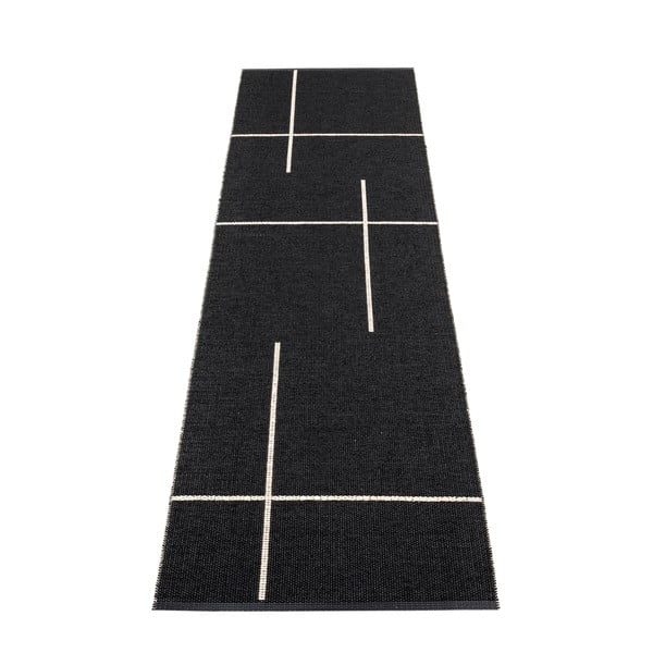 Covor tip traversă pentru interior și exterior negru 70x270 cm Fred Black – Pappelina