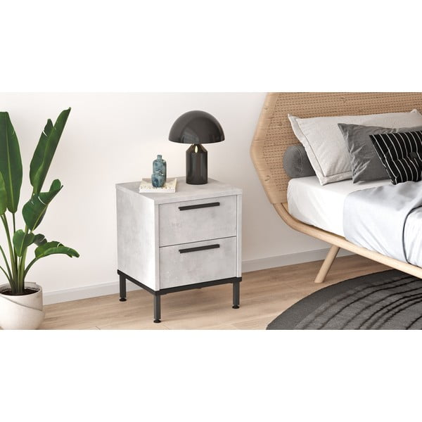 Noptieră gri deschis Signor – Kalune Design-image-2