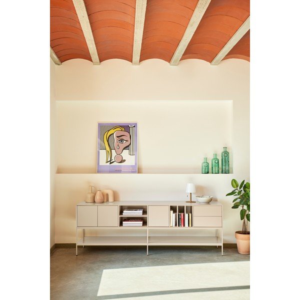 Comodă TV crem 220x74x45 cm Platt – Teulat-image-1