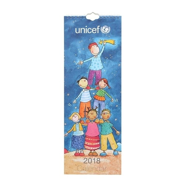 Calendar îngust perete pentru anul 2018 Portico Designs UNICEF