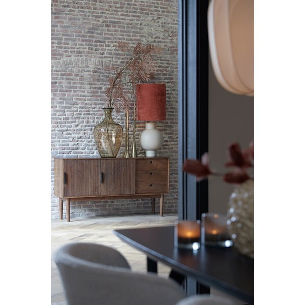 Comodă maro închis joasă din lemn  150x80 cm Bitika – Light & Living-image-1