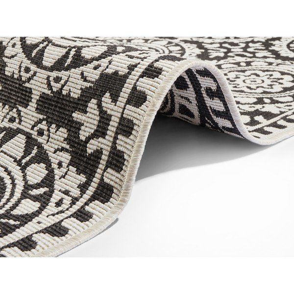 Covor adecvat pentru exterior NORTHRUGS Jardin, 80 x 250 cm, negru-crem-image-2