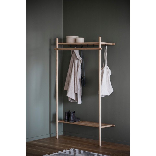 Set pentru hol în culoare naturală din lemn masiv de stejar Milford - Rowico-image-1