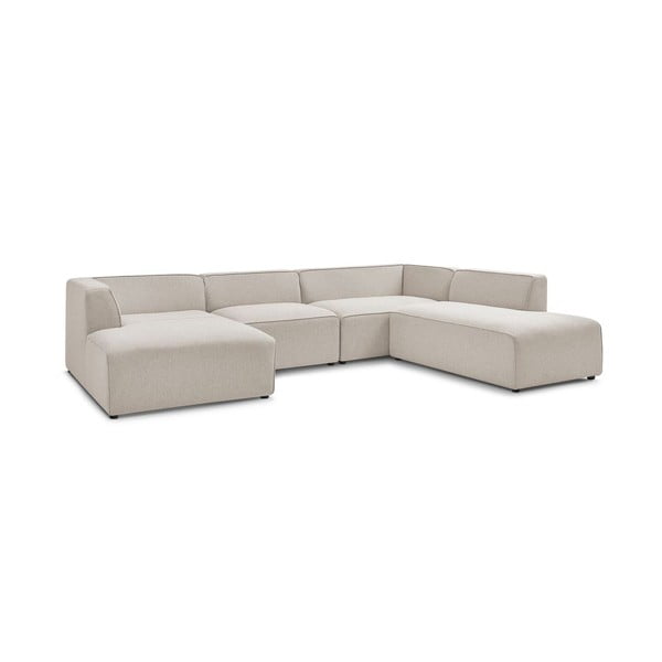 Colțar modular bej (cu colț pe partea dreaptă/în formă de "U") Megeve – Bobochic Paris