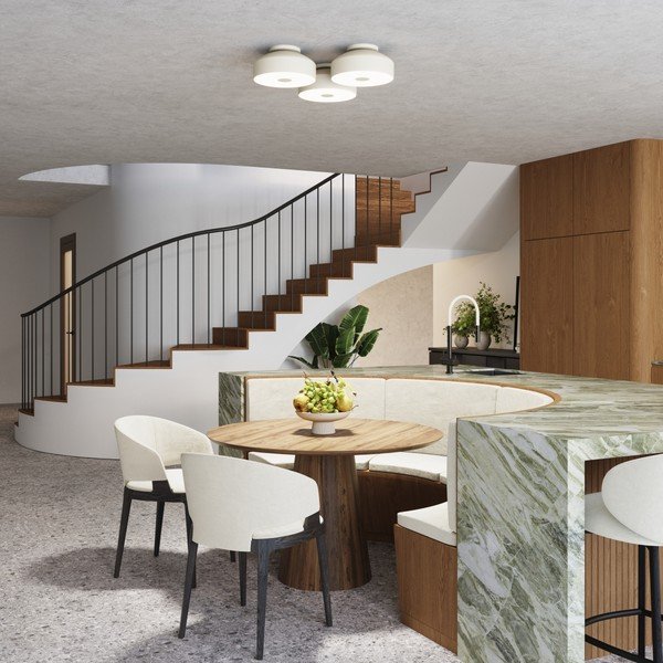 Plafonieră crem ø 30 cm Blacko – Sollux-image-3