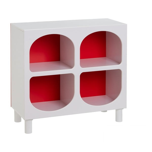 Bibliotecă roșie/albă 76x70 cm – Casa Selección