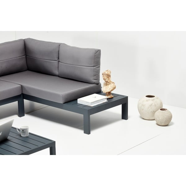 Set mobilier de grădină negru/gri din aluminiu pentru 3 persoane Verona – Floriane Garden-image-3