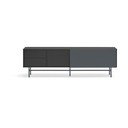 Comodă TV neagră-gri antracit 180x56 cm Nube – Teulat