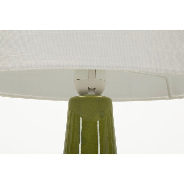 Veioză albă/verde din ceramică cu abajur textil (înălțime 51,5 cm) Gress – Mauro Ferretti-image-4